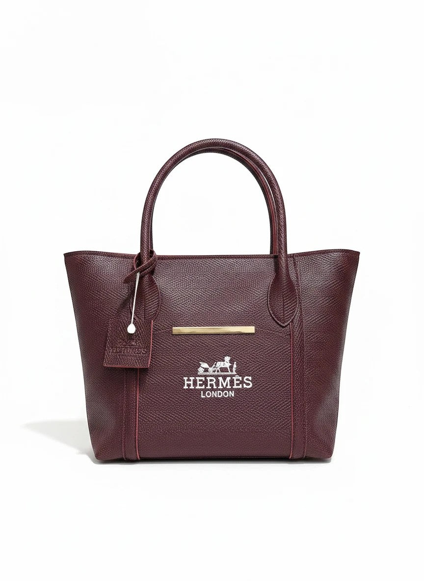 HERMES LONDON Textured Tote Handbag